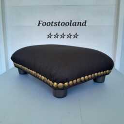 Low Footstool With Optional Decorative Studs 5 Inch Under Desk Footrest Plastic Feet - thumbnail 1