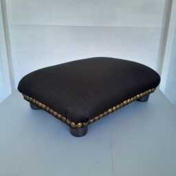 Low Footstool With Optional Decorative Studs 5 Inch Under Desk Footrest Plastic Feet - thumbnail 3