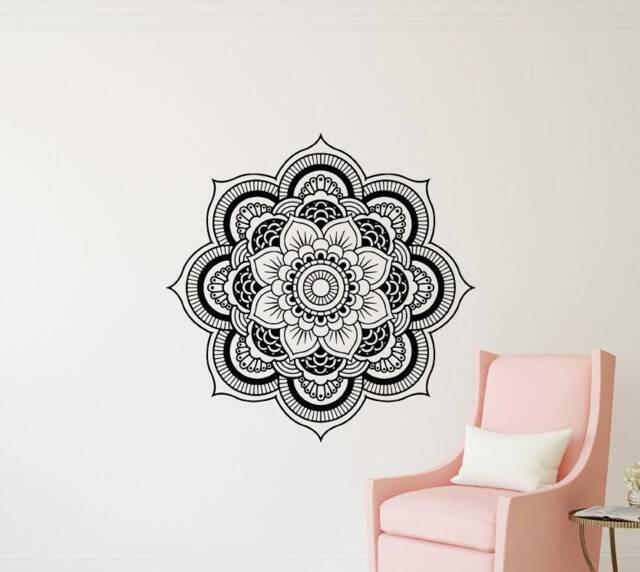 Mandala Ornament Wall Decal Vinyl Sticker Yoga & Spa Symbol Home Decor - 14Ma4L - image 1