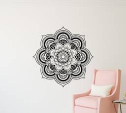 Mandala Ornament Wall Decal Vinyl Sticker Yoga & Spa Symbol Home Decor - 14Ma4L - thumbnail 1