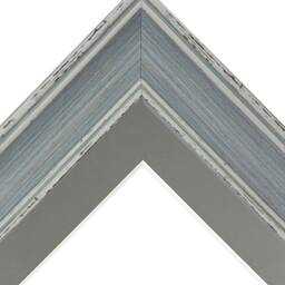 Scandi Blue Distressed Photo Frame With Dark Grey Mount - thumbnail 2