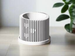 Modern Heart-Shaped Planter With Drainage & Saucer - Unique Valentine's Day Gift For Plant Lovers, 3D Printed Home Hosting Decor - thumbnail 1