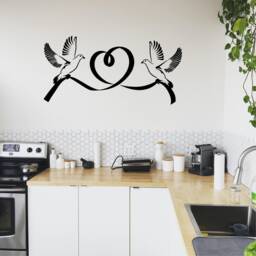 Love Dove's Vinyl Wall Art, Decal, Sticker, Transfer, Mural, Decor, Rent Friendly, Interior, Exterior, Full Removable, - 0719 - thumbnail 1