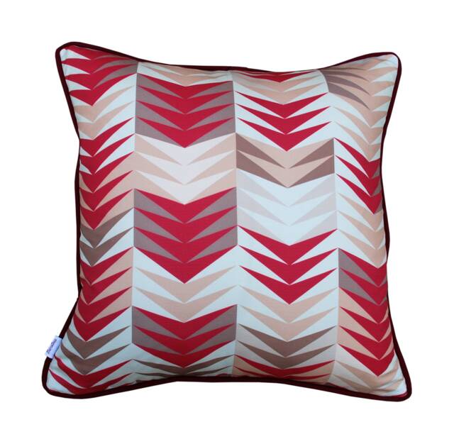Pillow Canvas 55% Linen 45 Cotton 45x45cm, With Or Without Feather Inner, Hidden Zipper Color Burgundy & Natural Colors - image 1