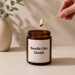 "Funny Birthday Candle Gift - ""Smells Like Denial" - thumbnail 2