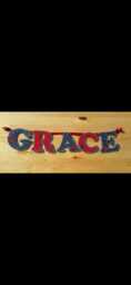 Personalised Fabric Name Banner, Nursery Bunting, Handmade Cotton Felt Decoration - thumbnail 1