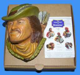 Vintage Bossons Bosson Head Rare Robin Hood Pristine Condition Neatly Stored Mint in Box With Tag & 2 Brochures - Booklet Bx149A