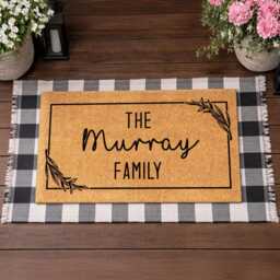 Family Name Doormat For Home Entrance - Personalised Design - thumbnail 3