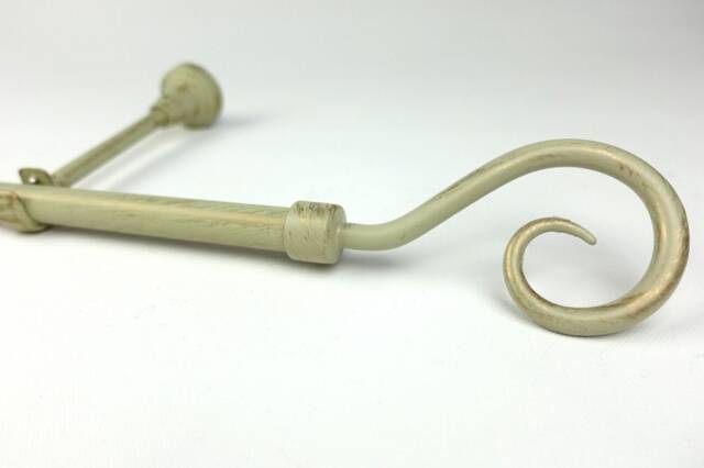 "Vintage White Curtain Pole " - image 1