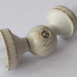"Vintage White Curtain Pole " - thumbnail 4