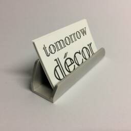 Silver Business Card Holder For Desk Modern Decorative Office Accessories - thumbnail 4