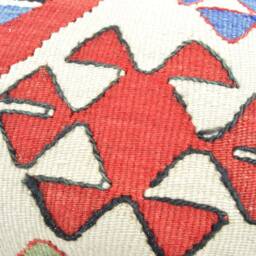 Handmade Kilim Pillow Cover, Wool Lumbar Cushion, 24x12'' - thumbnail 3