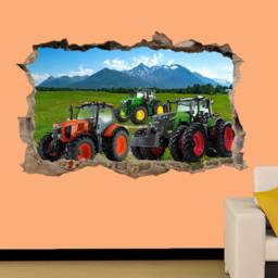 Powerful Modern Tractors Scenery Wall Art Sticker Decal Mural Poster Decor 1003 - thumbnail 3
