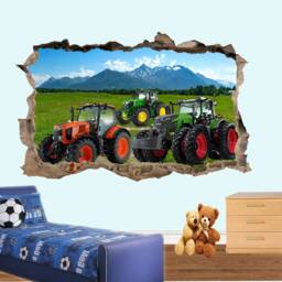 Powerful Modern Tractors Scenery Wall Art Sticker Decal Mural Poster Decor 1003 - thumbnail 2