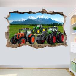 Powerful Modern Tractors Scenery Wall Art Sticker Decal Mural Poster Decor 1003