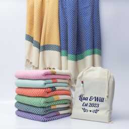 Personalised Cotton Throw - Garden Shawl Gift For Her Anniversary Retirement Gift 2nd Wedding - thumbnail 4