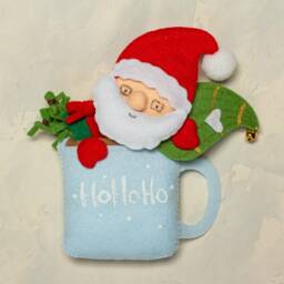 Felt Christmas Ornaments Teacup Ornament Neighbor Gift, Hanging Tree Decor - thumbnail 4