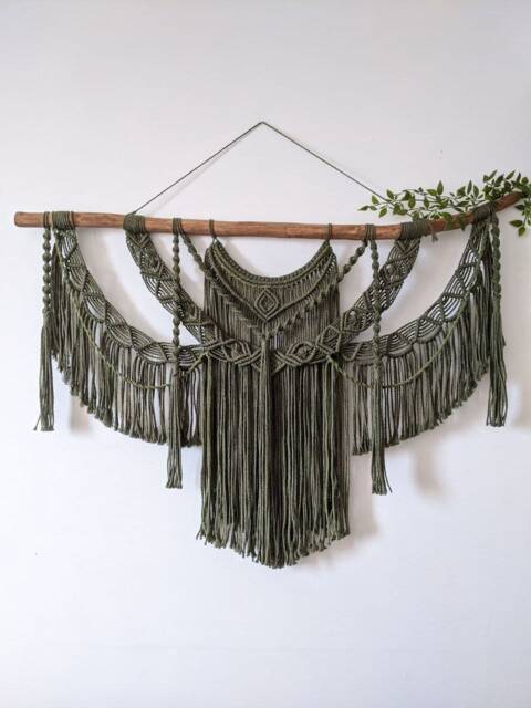 Large Macrame Backdrop, Extra Large Wall Decor With Tassels, Home & Living, Boho Wall Decor, Gift For Home, Living Room - image 1