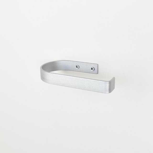 Silver Steel Toilet Paper/Roll Holder - Industrial Bathroom Hardware - image 1