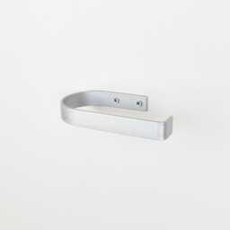 Silver Steel Toilet Paper/Roll Holder - Industrial Bathroom Hardware - thumbnail 1