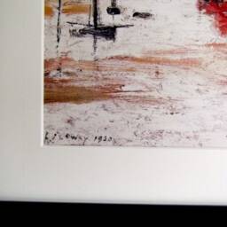 L S Lowry Sail Boats Art Print - Black Frame, Textured Image - thumbnail 3