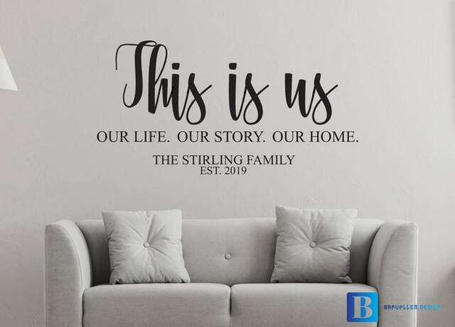 This Is Us Our Life Story Home Personalised Matt Vinyl Wall Decal-Vinyl Decal Sticker Family D??cor - image 1