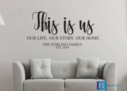 This Is Us Our Life Story Home Personalised Matt Vinyl Wall Decal-Vinyl Decal Sticker Family D??cor - thumbnail 1