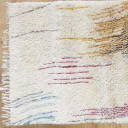 Moroccan Rug Colorful , Beni Ourain Berber Carpet Genuine Wool Handmade Rug, Boho Style, Area - thumbnail 3
