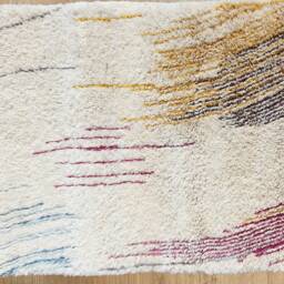 Moroccan Rug Colorful , Beni Ourain Berber Carpet Genuine Wool Handmade Rug, Boho Style, Area - thumbnail 2