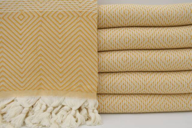 "Yellow Blanket, 75""x91" - image 1