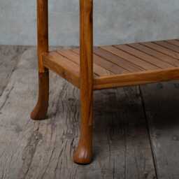 Reclaimed Teak Wood Console Table With Shelf - Handmade Entryway Furniture - thumbnail 3
