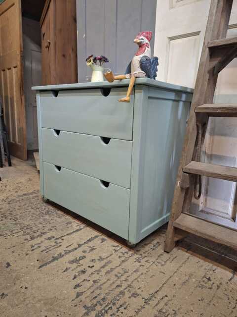 Chest Of Drawers, Solid Pine With Castors - image 1