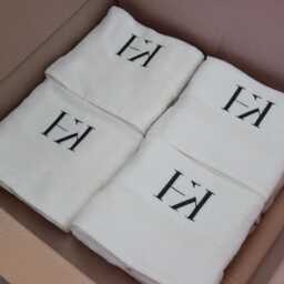 Personalized Egyptian Cotton Towel With Embroidered Business Logo - thumbnail 4