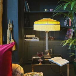 The Gold Peggy Fringed Lampshade Art Deco Style, Handmade in England - thumbnail 2