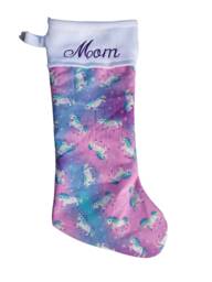 Unicorn Christmas Stocking Personalized Monogrammed Custom Order 18 Inch