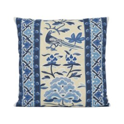 Scalamandre - Royal Peony Porcelain Luxurious Handprinted Chinoiserie Designer Cushion Cover Handmade Throw Pillow Luxury Home Decor - thumbnail 2