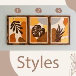 Tropical Leaf Wood Wall Art - Botanical Plant Decor Tree Mid Century Modern Wall Art Boho Room Bauhaus R24 - thumbnail 2