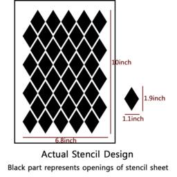 Diamond Trellis Stencils Template For Crafting Canvas Diy Wall Art Furniture - thumbnail 2
