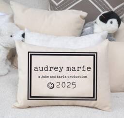 Personalized Baby Pillow, New Gift, Newborn Twin Boy Best Friends - thumbnail 1