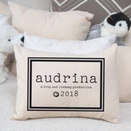 Personalized Baby Pillow, New Gift, Newborn Twin Boy Best Friends - thumbnail 3