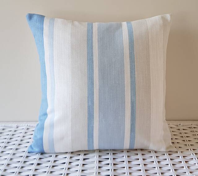 Laura Ashley Awning Stripe Seaspray Cushion 16 - image 1