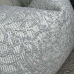 "Modern Floral Grey Cushion Cover, Hidcote Design Pillow Countryside Home Decor, Floral Rustic Lumbar Size 12""x20" - thumbnail 3
