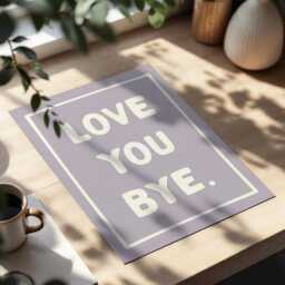 Love You Bye Art Print Lavender Haze Home Decor - thumbnail 2