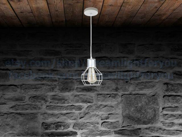 White Kitchen Island Pendant Light Dining Room Lighting Cage Kitchen Chandelier Industrial Chandelier Dine Light - image 1