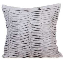 "Faux Suede Gray Toss Pillows 16""x16" - thumbnail 2