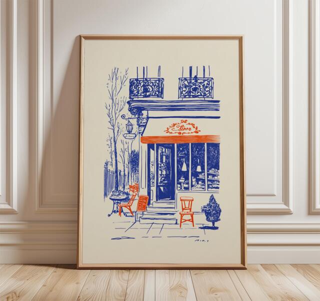Vienna Caf?? Poster, European Streetfront Art Print - image 1