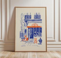 Vienna Caf?? Poster, European Streetfront Art Print - thumbnail 1