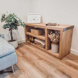 Ivara Storage Unit /Bookshelf/Toy Living Room Shoe Rustic Solid Wood Cottage Style