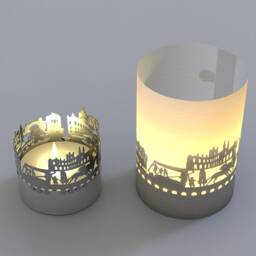 Chester Skyline Shadow Play Candle - Souvenir Gift - thumbnail 2