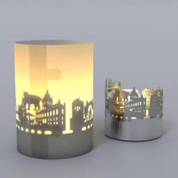 Chester Skyline Shadow Play Candle - Souvenir Gift - thumbnail 4